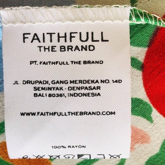 FAITHFULL THE BRAND Vittoria Midi Dress in Anita Floral on white US 6 Medium - Picture 14 of 16